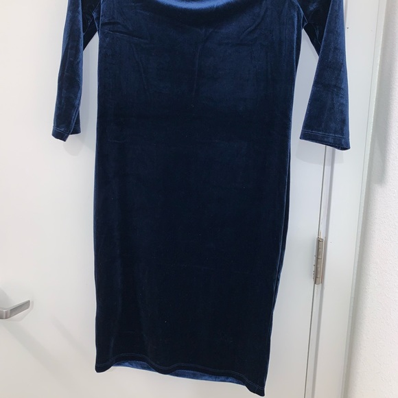 Ambiance Blue Velvet Dress - Picture 5 of 5